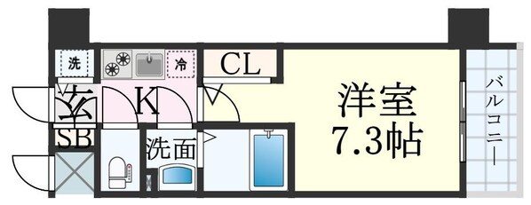 中央市場前駅 徒歩5分 3階の物件間取画像